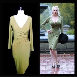 Laura Byrnes Faux Wrap Wiggle Dress, Size 2X